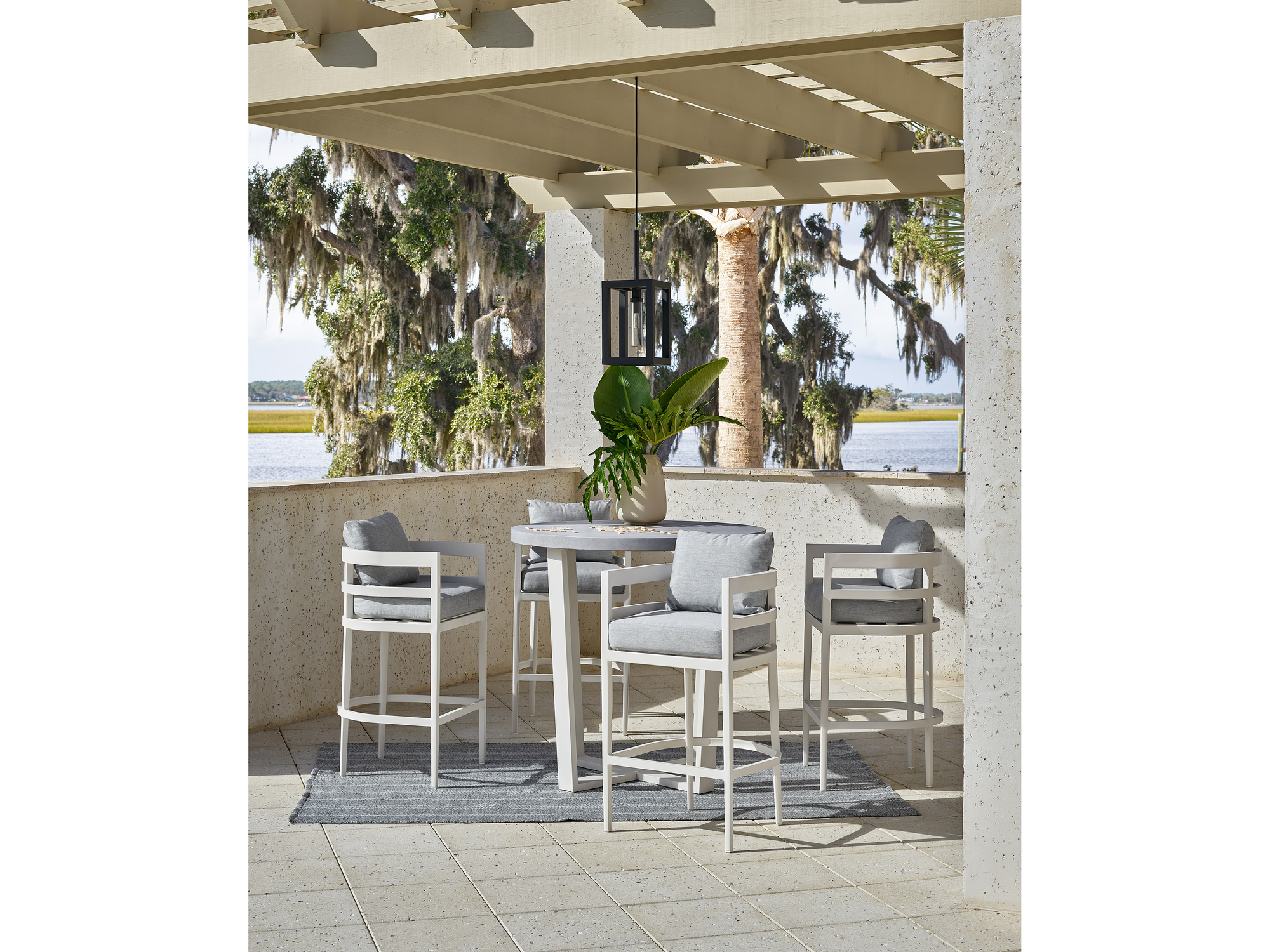 Universal Coastal Living South Beach Bar Chair with Sunbrella Cushion
