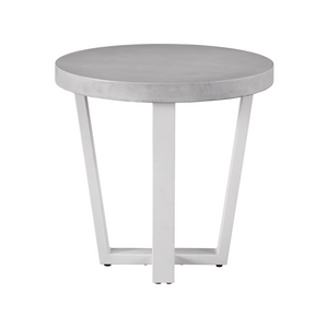 South Beach outdoor round end table — two included in the 7-piece Lux Seating Set — view 7
