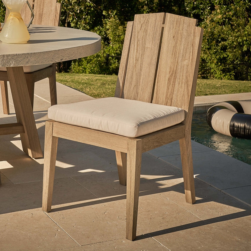 Universal Coastal Living Saratoga Teak 7-Pc Outdoor Dining Set (60" Round Table +6 Chairs)