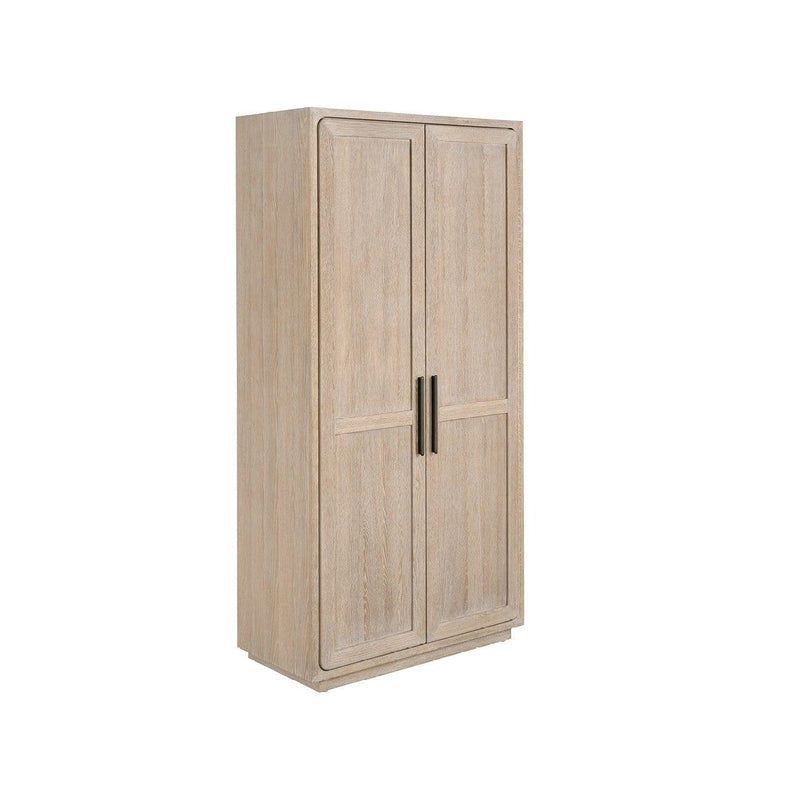 Desert 84 inch two-door utility cabinet, doors closed, three-quarter view