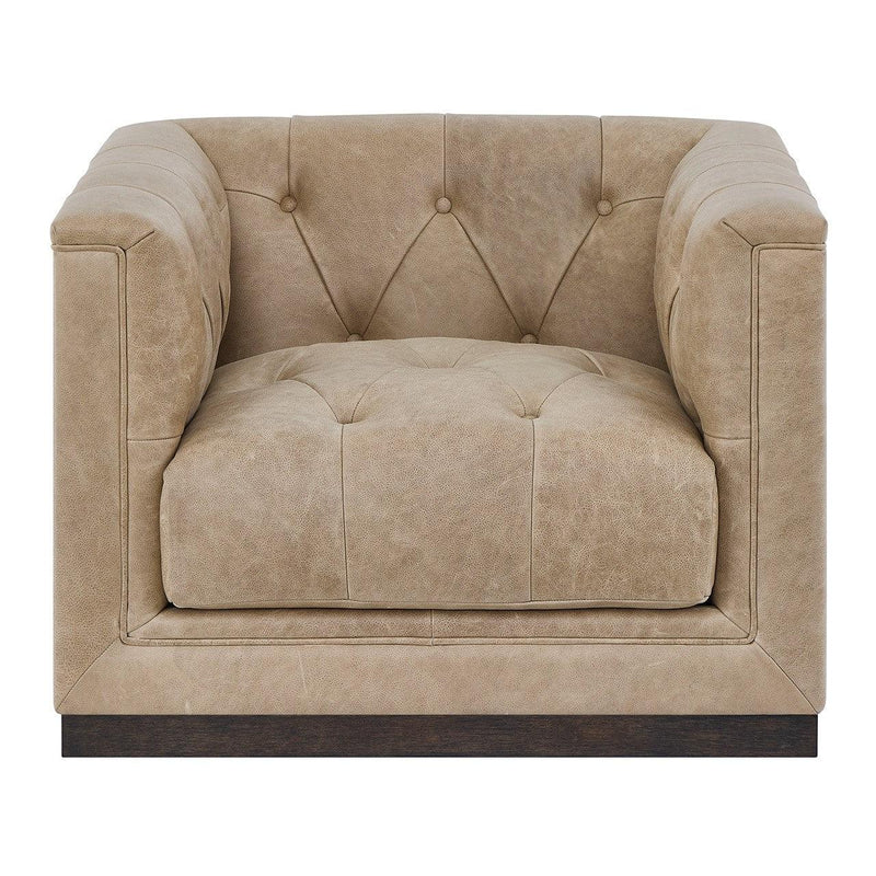 Universal Quinn Swivel Club Chair in Taupe, front view