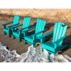 Polywood Wave Collection 4-Piece Adirondack Chair Set