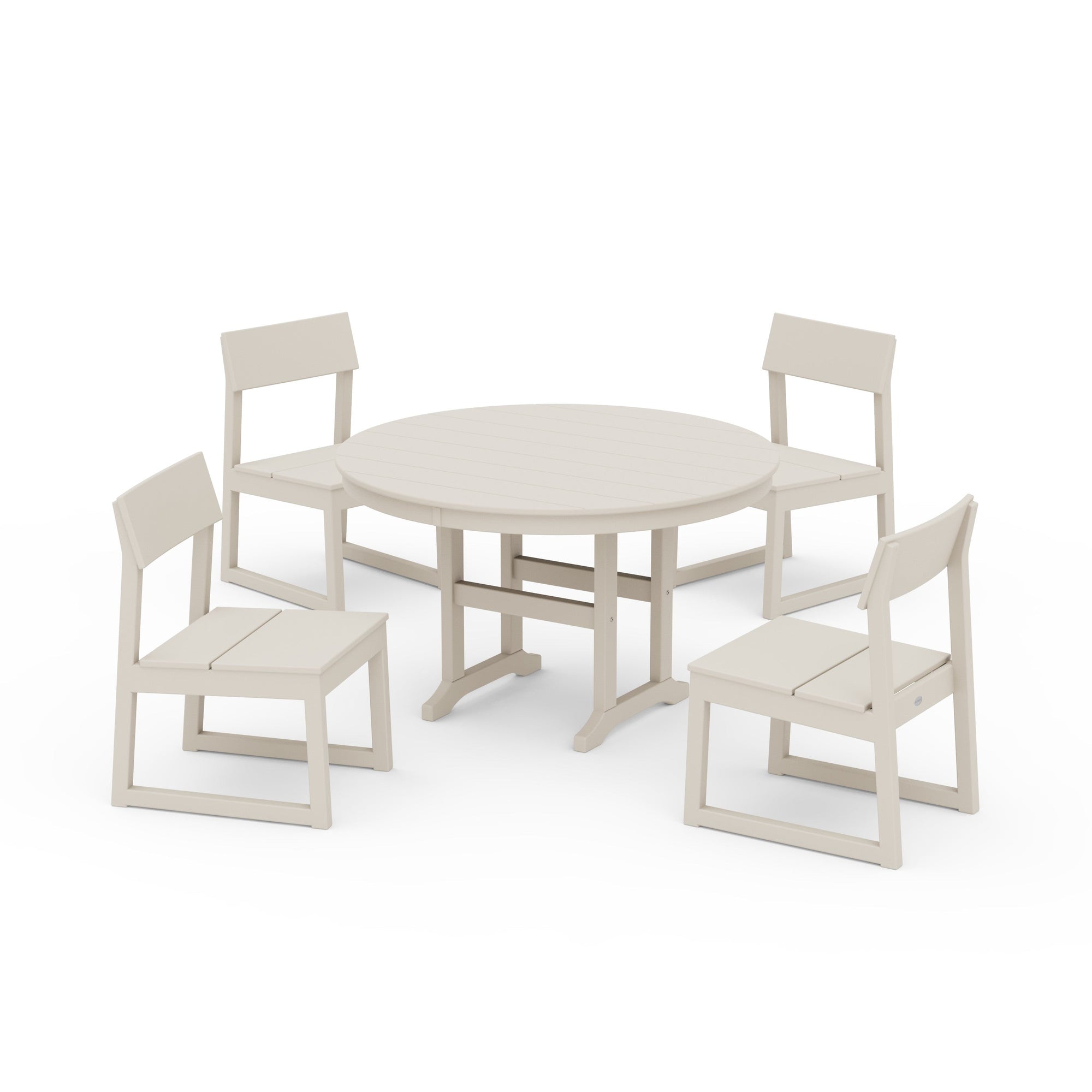 EDGE Side Chair 5-Piece Round Farmhouse Dining Set