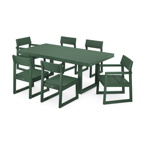Polywood EDGE 7-Piece Dining Set — Green — view 24