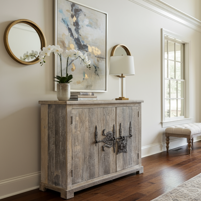 Reclaimed Hardwood Sideboard 2-Door 40" "Castillo"