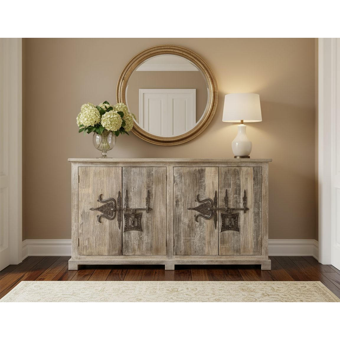 Castillo 4-Door 76" Sideboard with Reclaimed Hardware