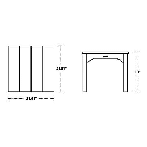 Polywood Outdoor Chinoiserie Square 21&quot; End Table by Martha Stewart
