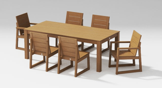 Polywood EDGE 7-Piece Counter Table Set - Select Two-Tone Finishes