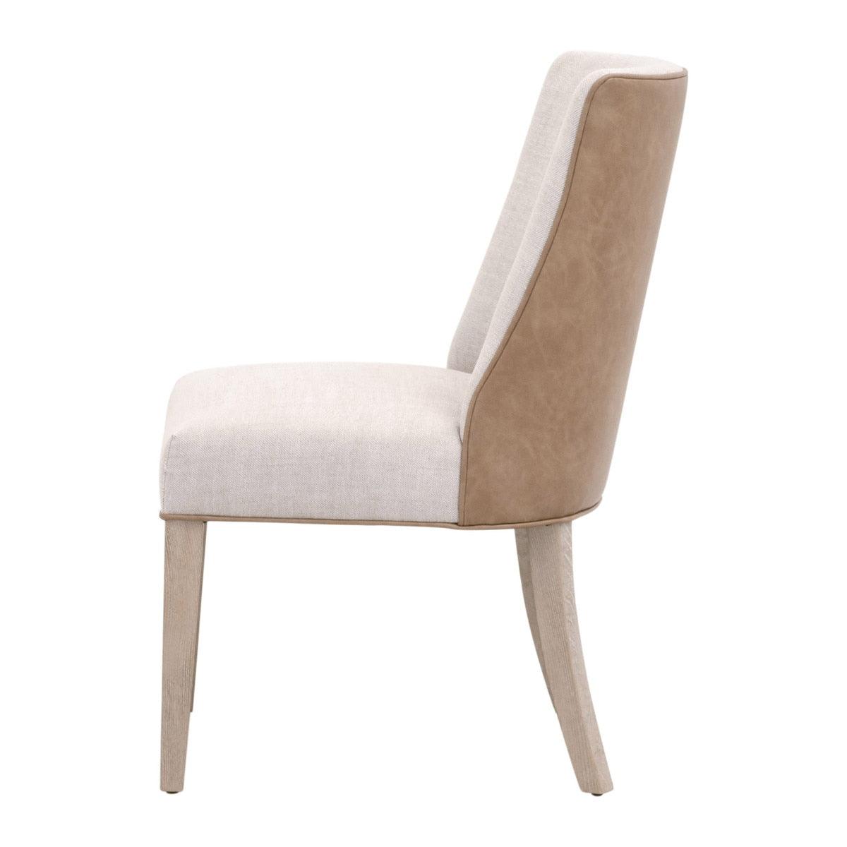 Duet Dining Sidechair Bisque French Linen