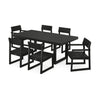 Polywood EDGE 7-Piece 78&quot; Dining Set Shown in Vintage Coffee - other colors available