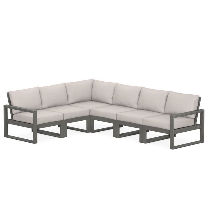 Polywood EDGE Outdoor 6 pc Deep Seating Sectional