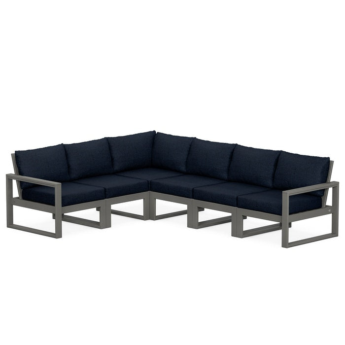 Polywood EDGE Outdoor 6 pc Deep Seating Sectional