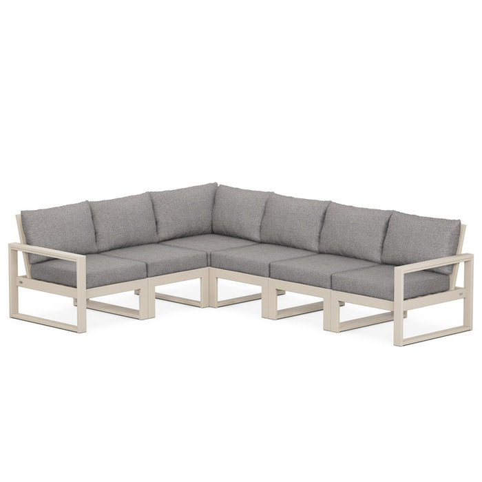 Polywood EDGE Outdoor 6 pc Deep Seating Sectional