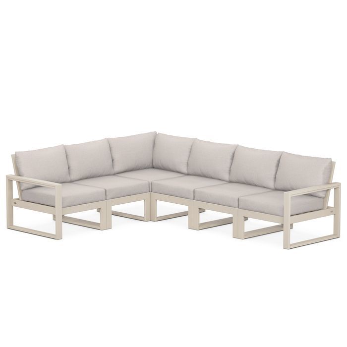 Polywood EDGE Outdoor 6 pc Deep Seating Sectional