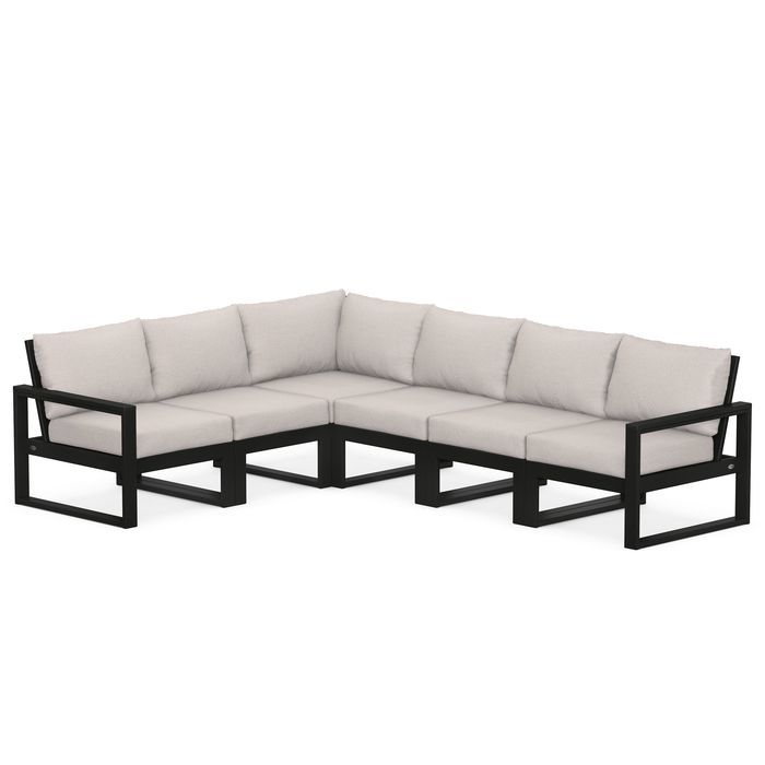 Polywood EDGE Outdoor 6 pc Deep Seating Sectional