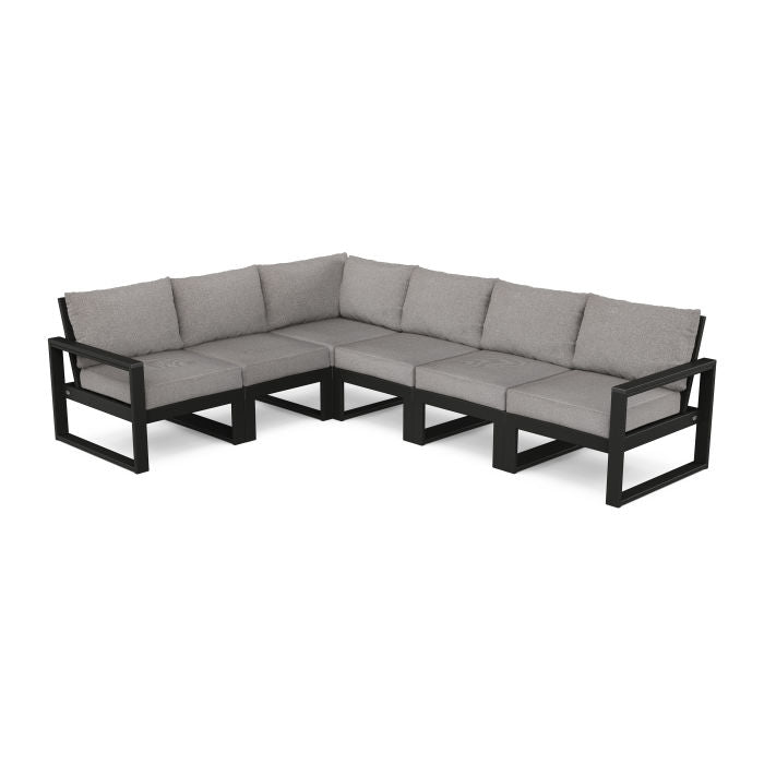 Polywood EDGE Outdoor 6 pc Deep Seating Sectional