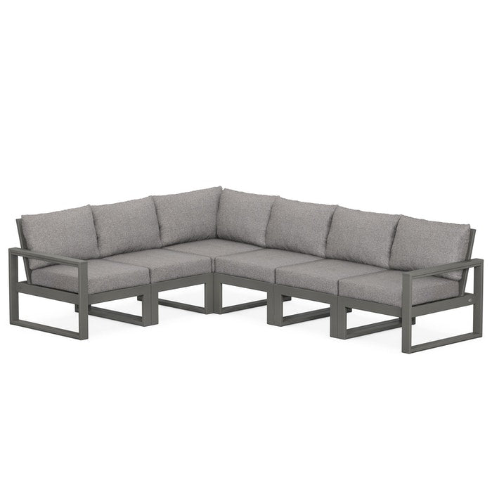 Polywood EDGE Outdoor 6 pc Deep Seating Sectional