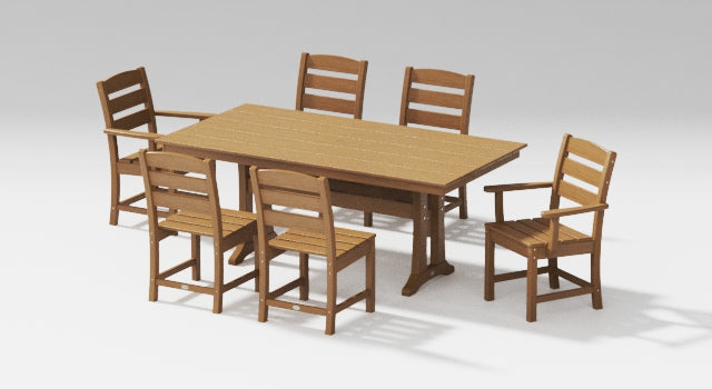 Polywood EDGE 7-Piece Counter Table Set - Select Two-Tone Finishes