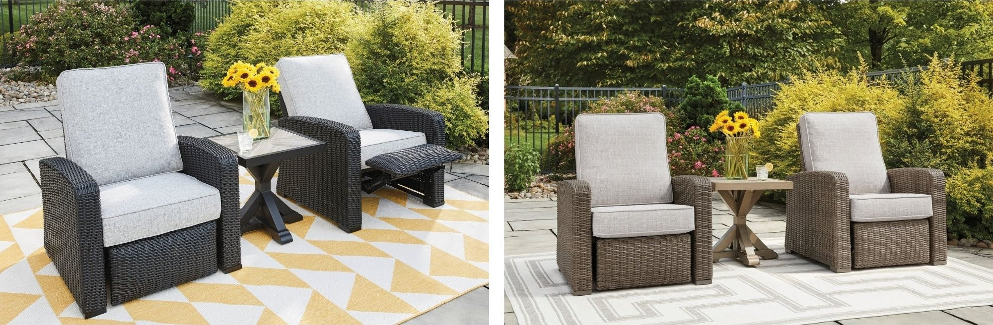 Fire Island Mist Outdoor Woven Recliner