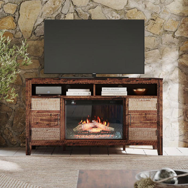 Painted Canyon Fireplace & Media Console