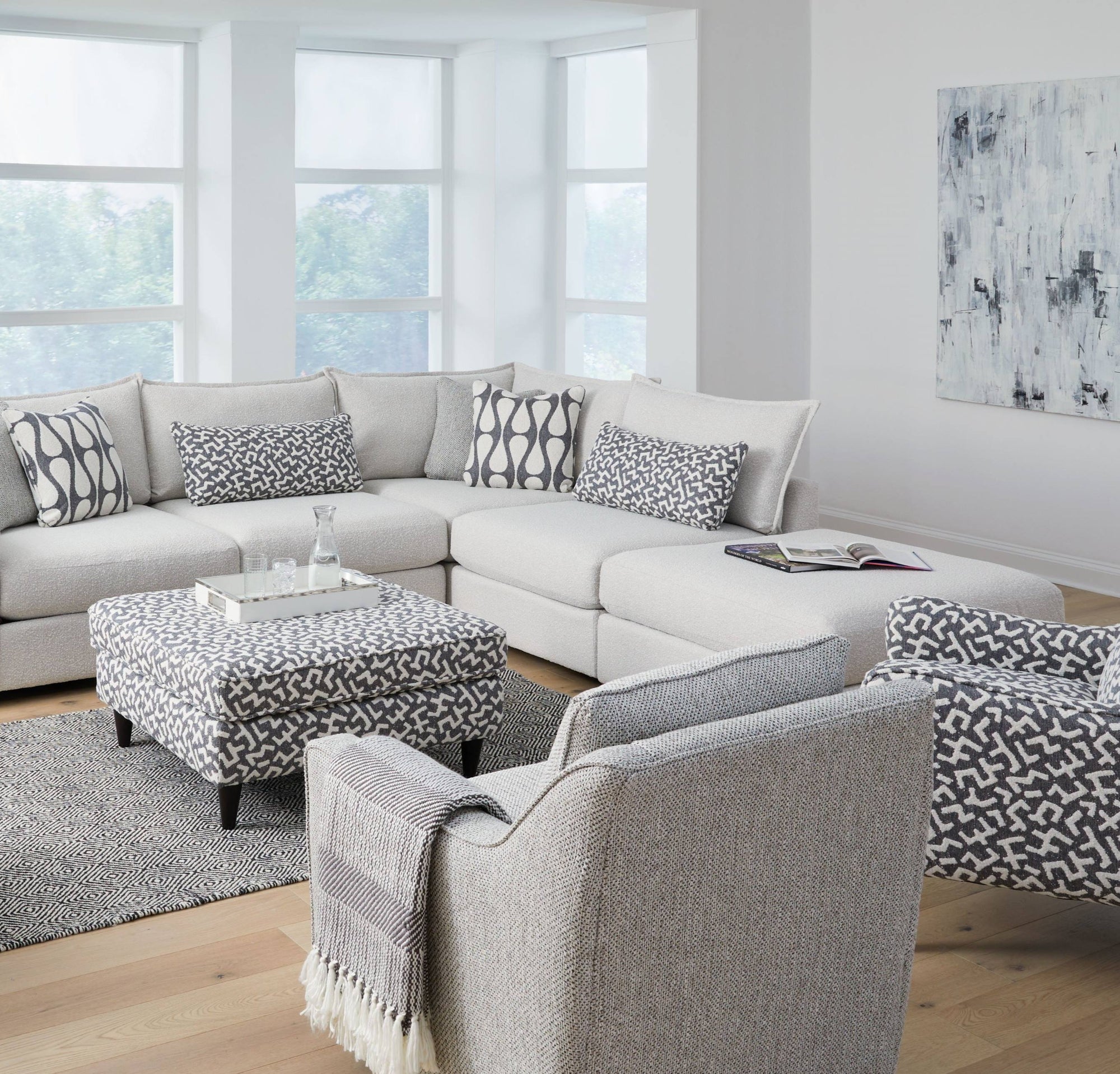 Flange Natural Modular 5-Pc Sectional