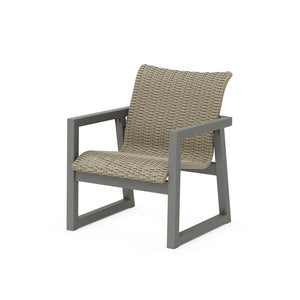 Polywood EDGE Woven Lounge Chair - Two-Tone — view 2