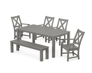 Polywood Braxton 6-Piece Parsons Dining Set with Bench - Select Two-Tone — view 3