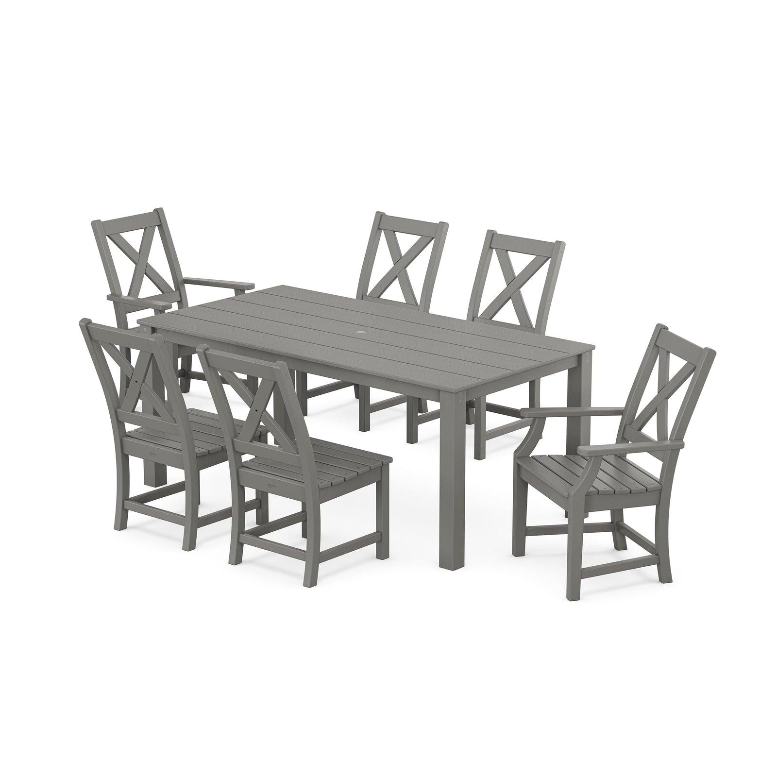 Polywood Braxton 7-Piece Parsons Dining Set - Select Two-Tone