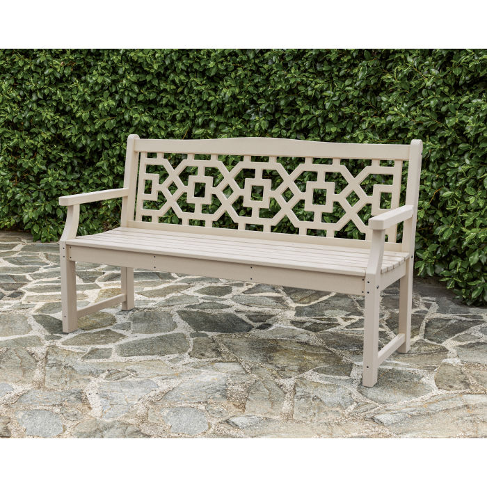 Polywood Chinoiserie Outdoor 60" Garden Bench by Martha Stewart