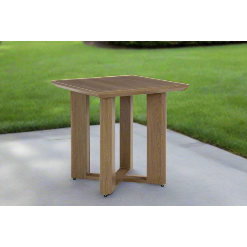 Modern Curve 23" Outdoor Square End Table