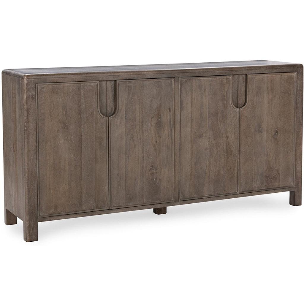Sedia Mango Wood 4-Door Buffet Ash Gray