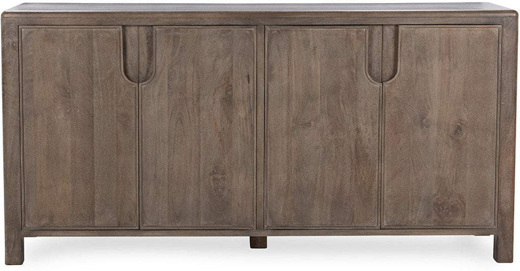 Sedia Mango Wood 4-Door Buffet Ash Gray