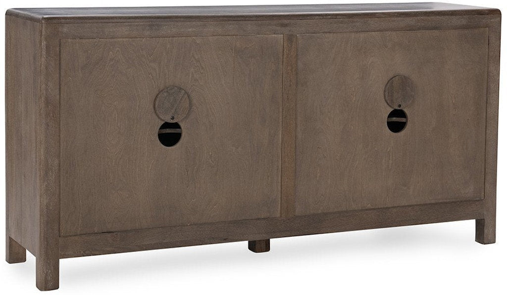 Sedia Mango Wood 4-Door Buffet Ash Gray