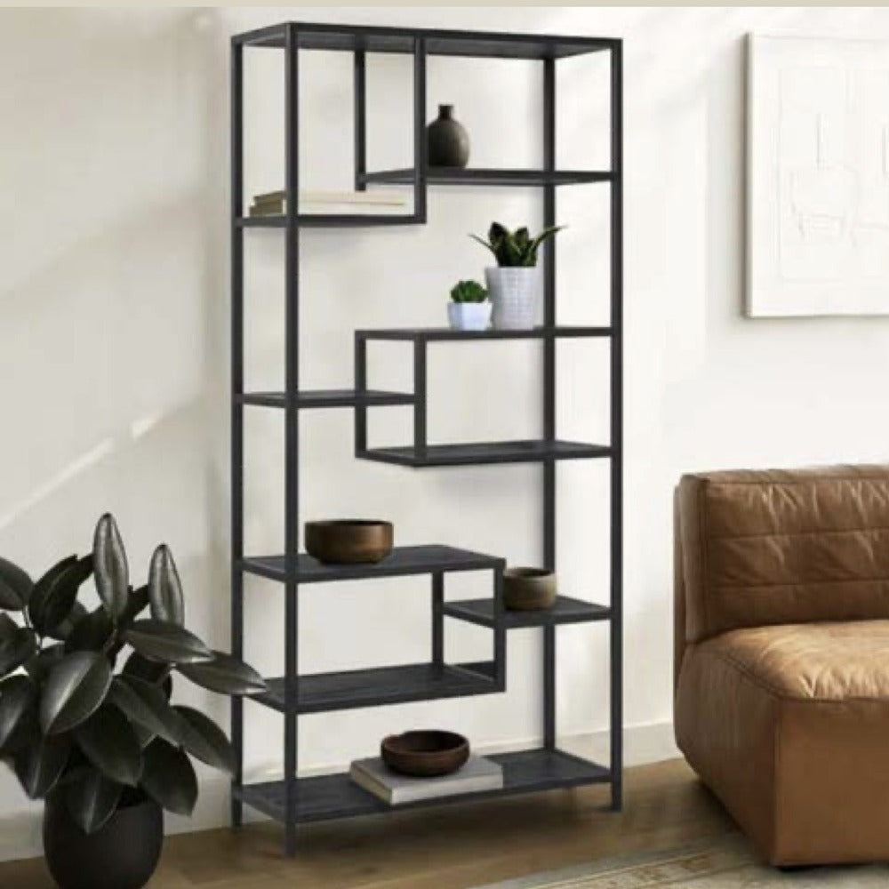 Haze 82" 9-Shelf Etagere Brown