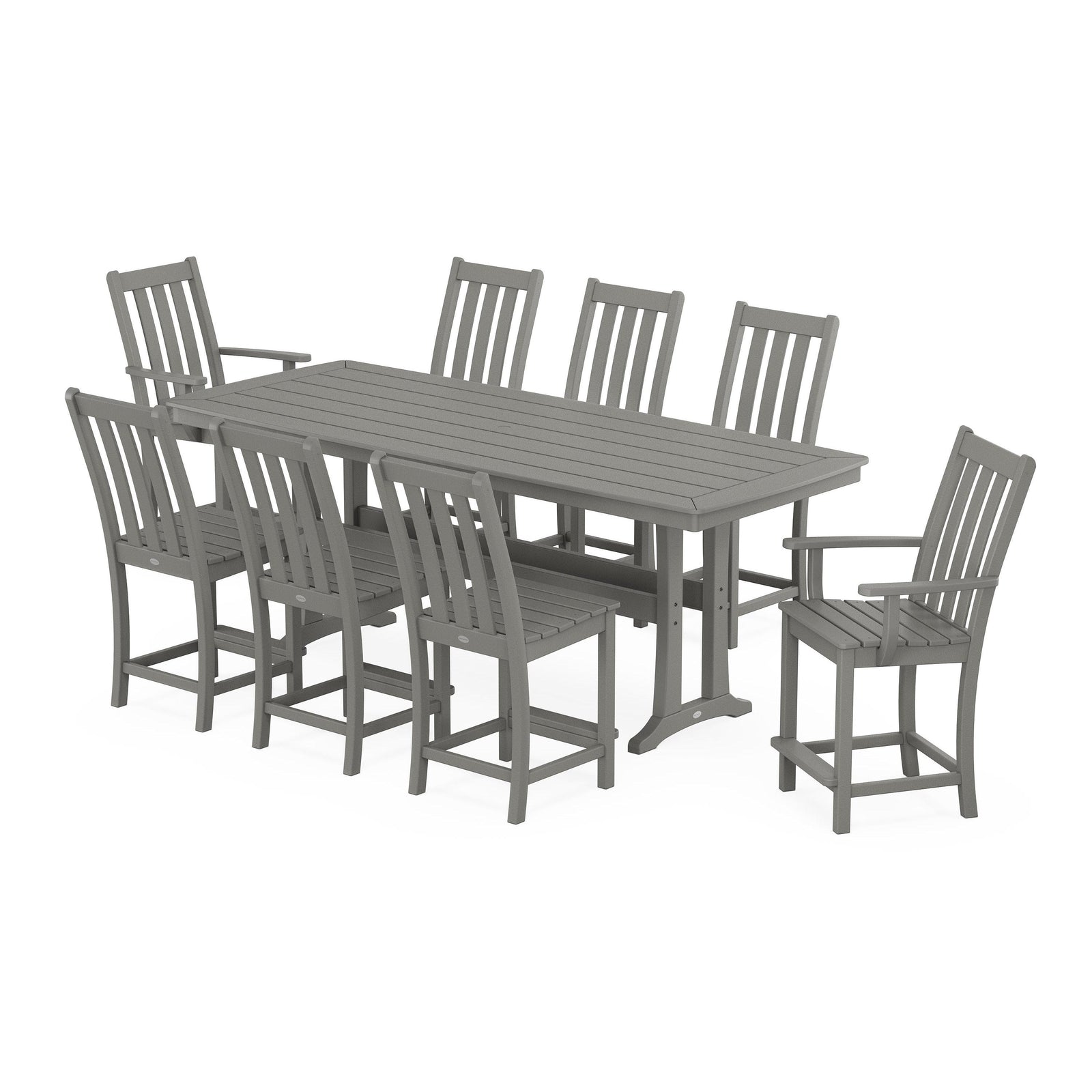 Vineyard 9-Piece Counter Set with Trestle Legs