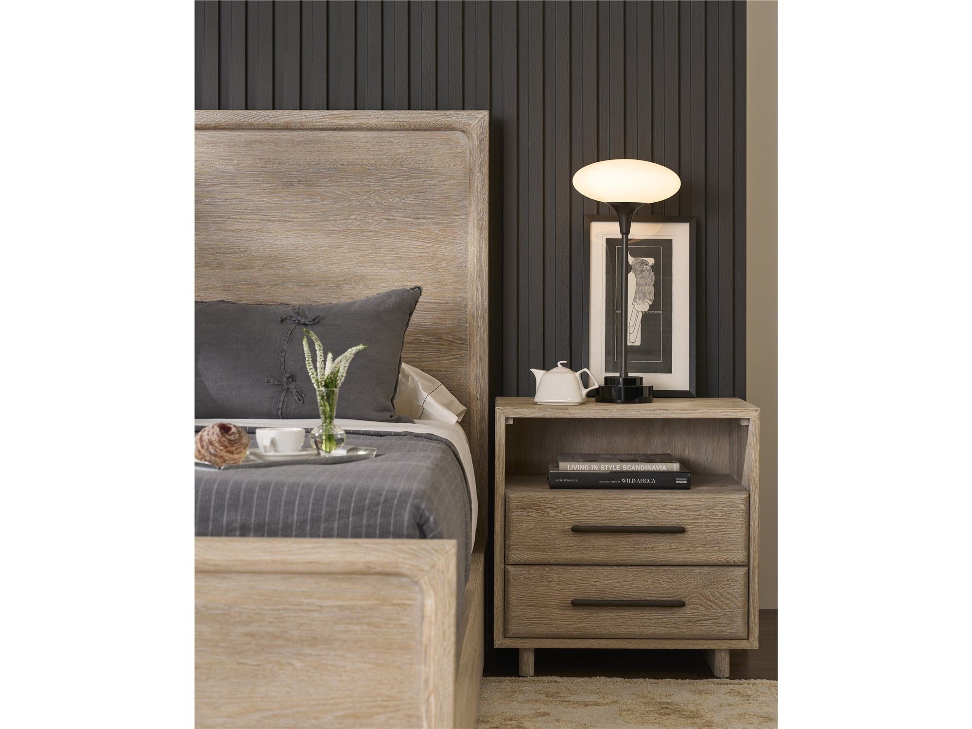 Modern Sand Queen Panel Bed