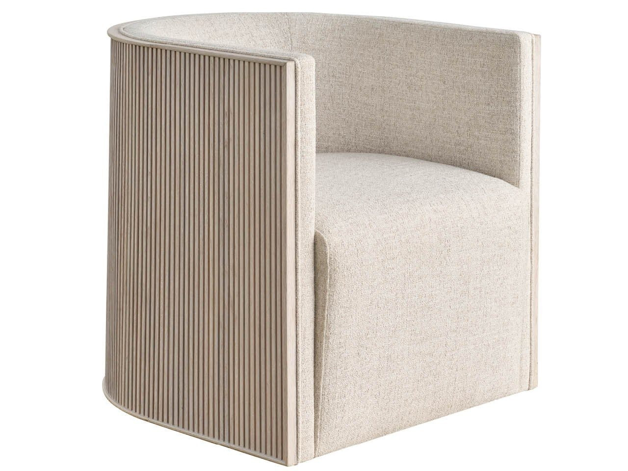 Tanner White Oak Swivel Club Chair