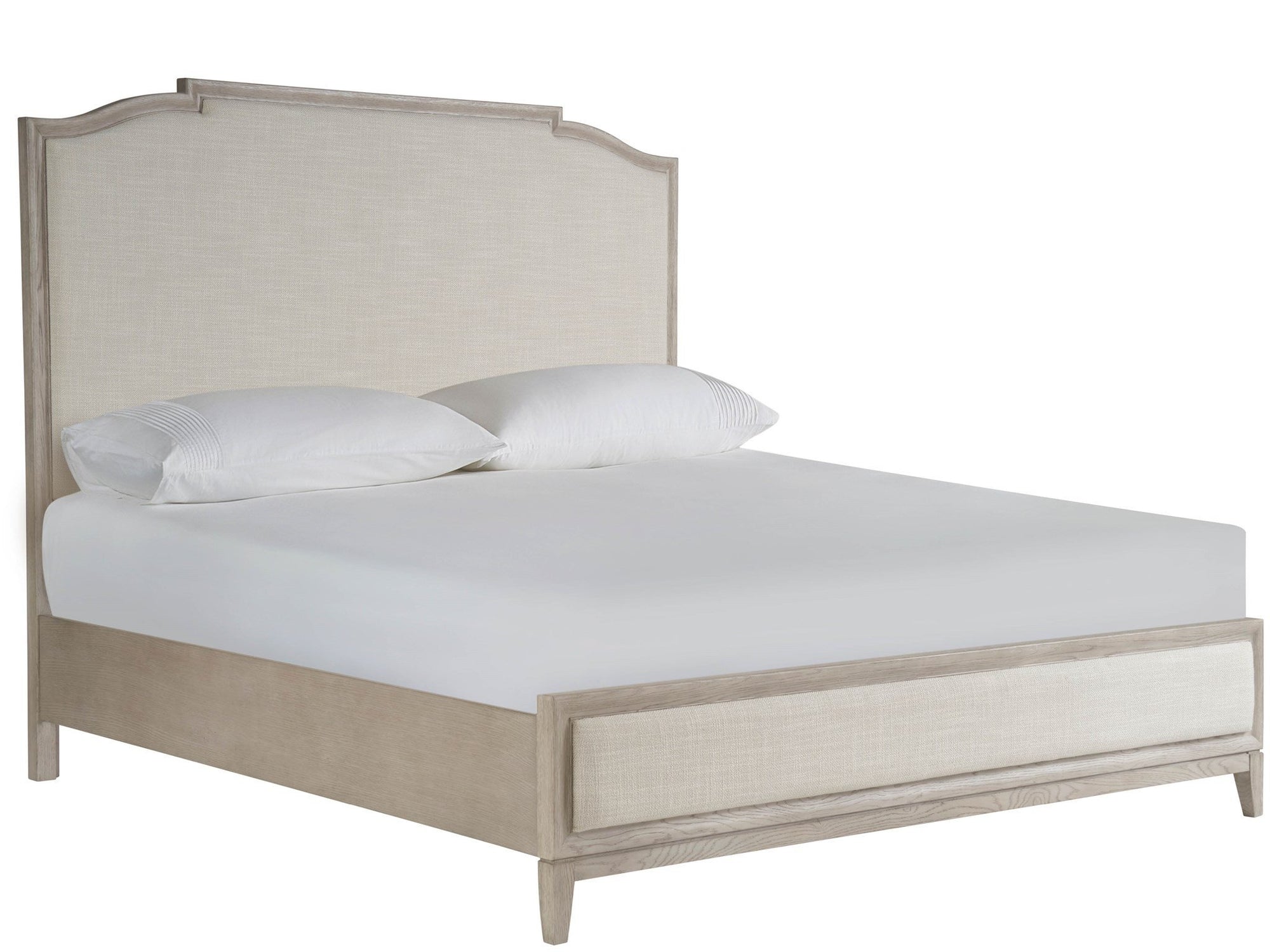 Fog &amp; Oak Queen Panel Bed