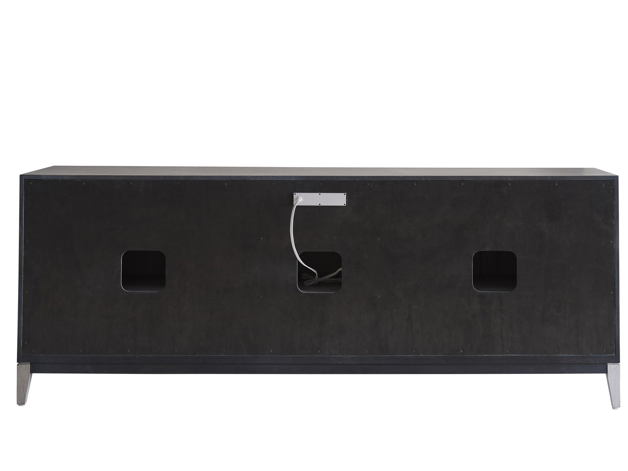 Fog &amp; Oak Linen 5-Door Credenza 86&quot;