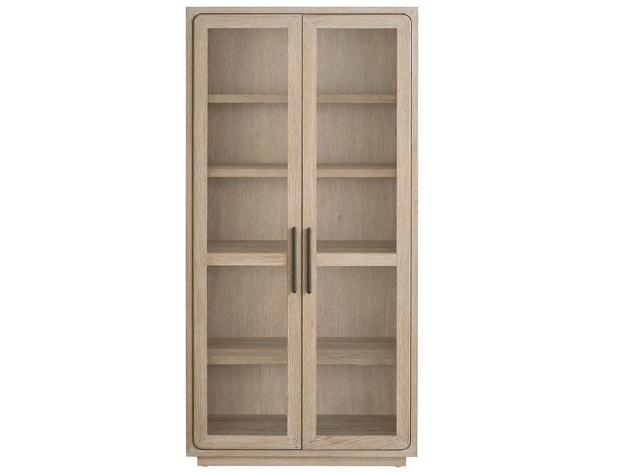 Modern Sand 84&quot; Tall Glass Display Cabinet