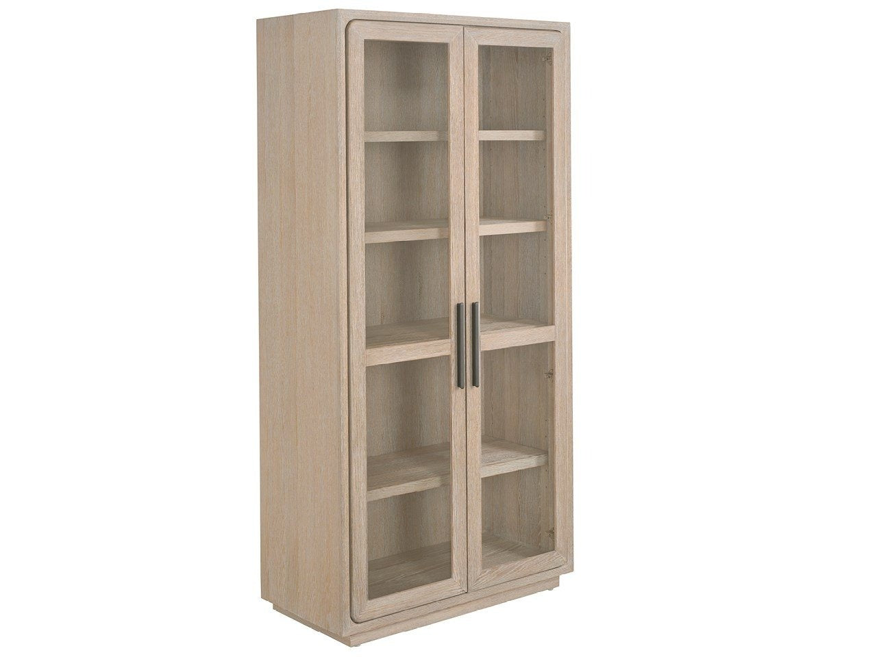 Modern Sand 84&quot; Tall Glass Display Cabinet