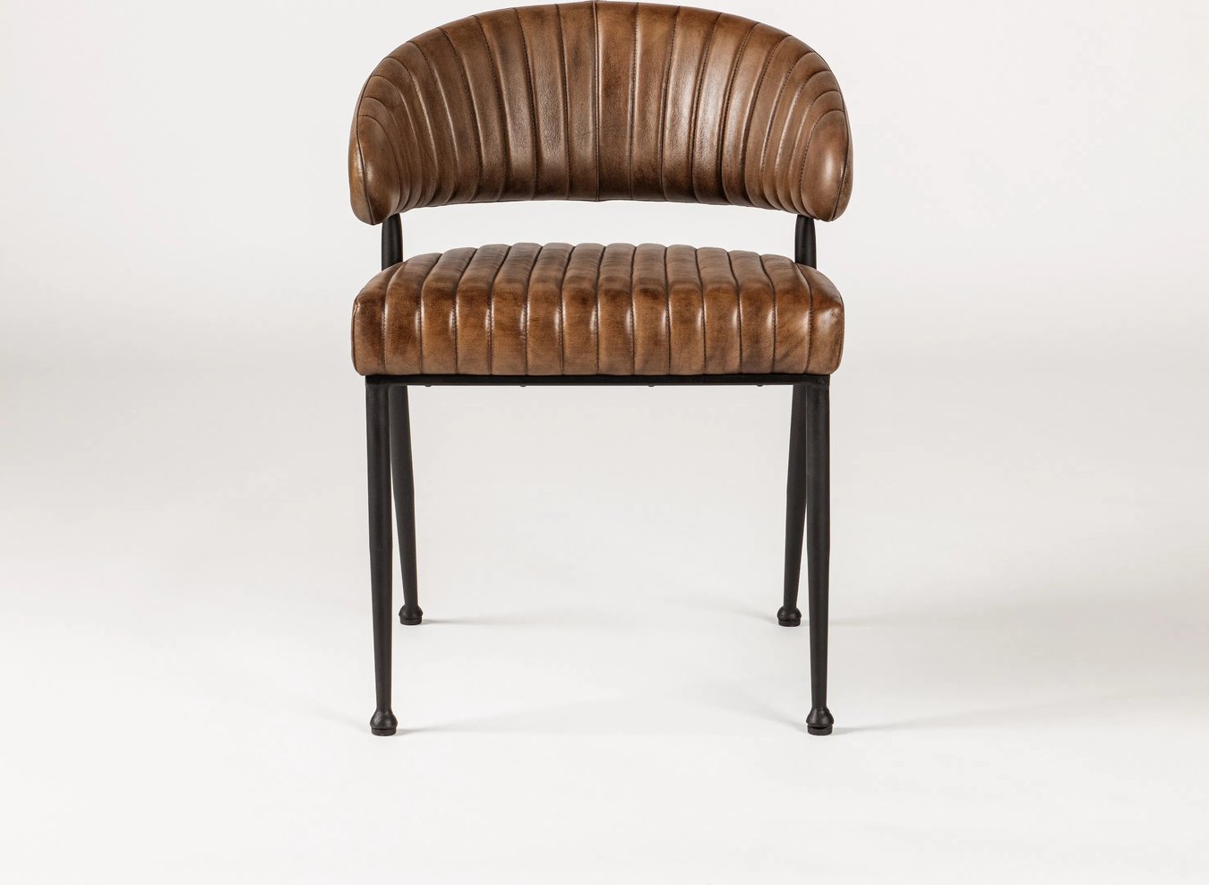 Chestnut Top Grain Leather Dining Chair