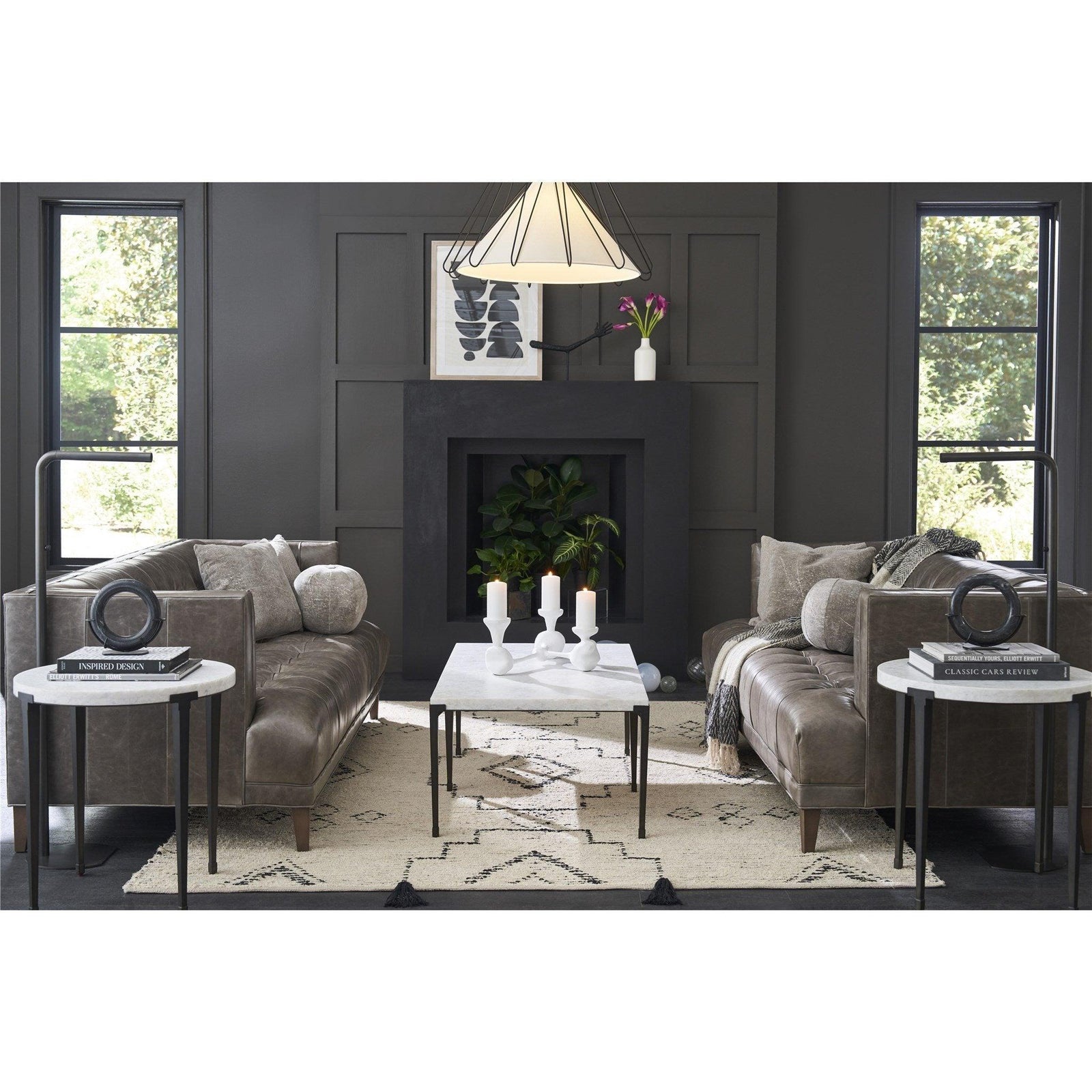 Quartz & Bronze Coffee Table 50"