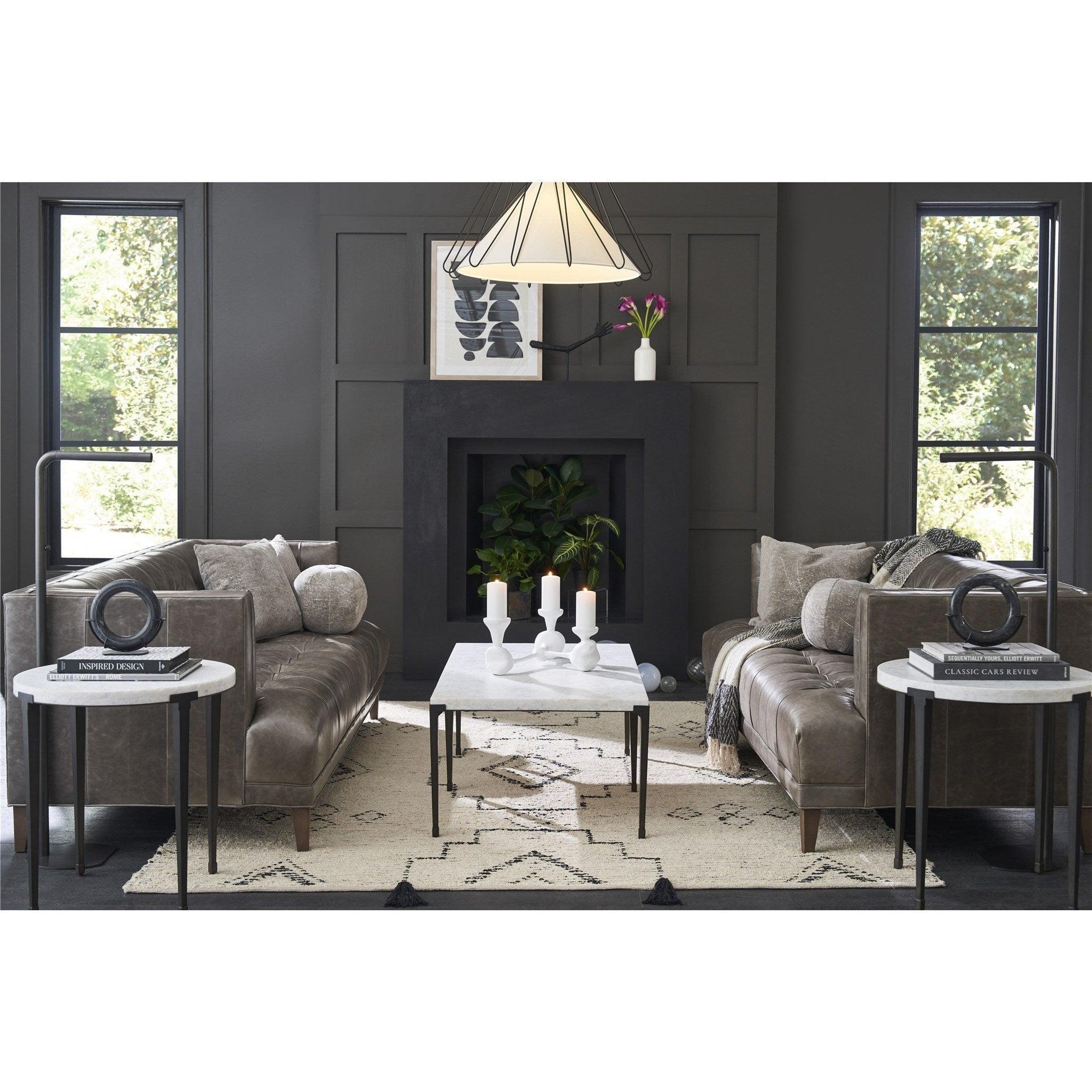 Quartz & Bronze Coffee Table 50"