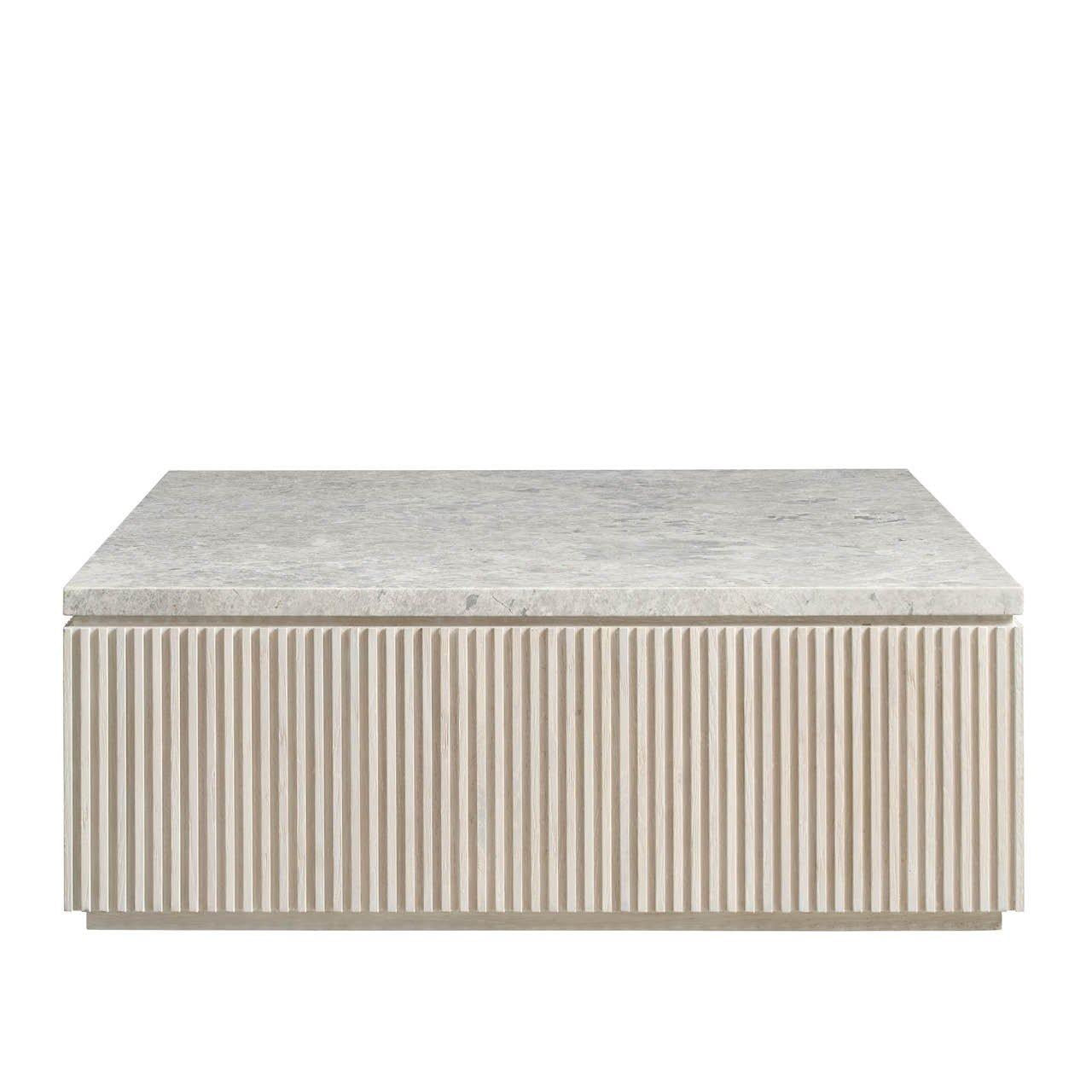 Carmen White Oak & Marble Coffee Table 42" Square