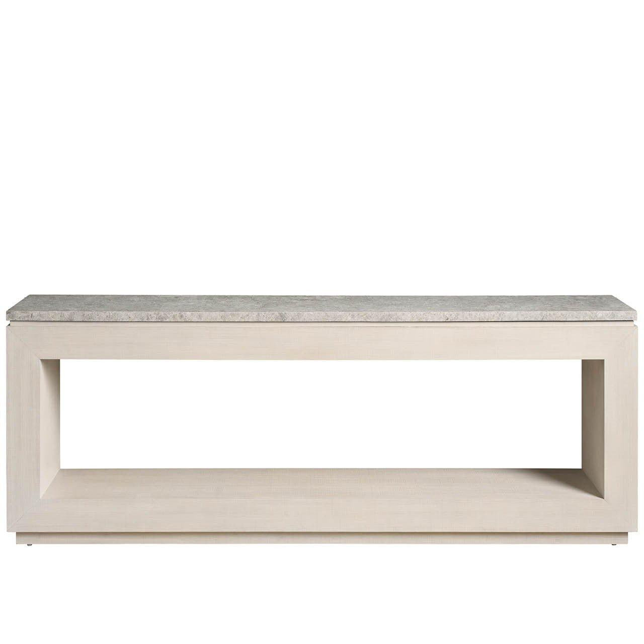 White Oak & Marble Console Table 80"