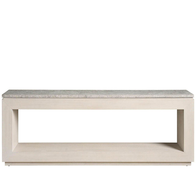 White Oak &amp; Marble Console Table 80"