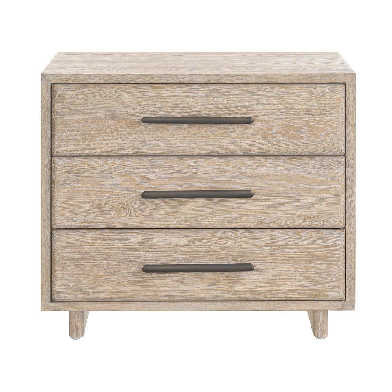 Modern Sand 3-Drawer Nightstand 34"