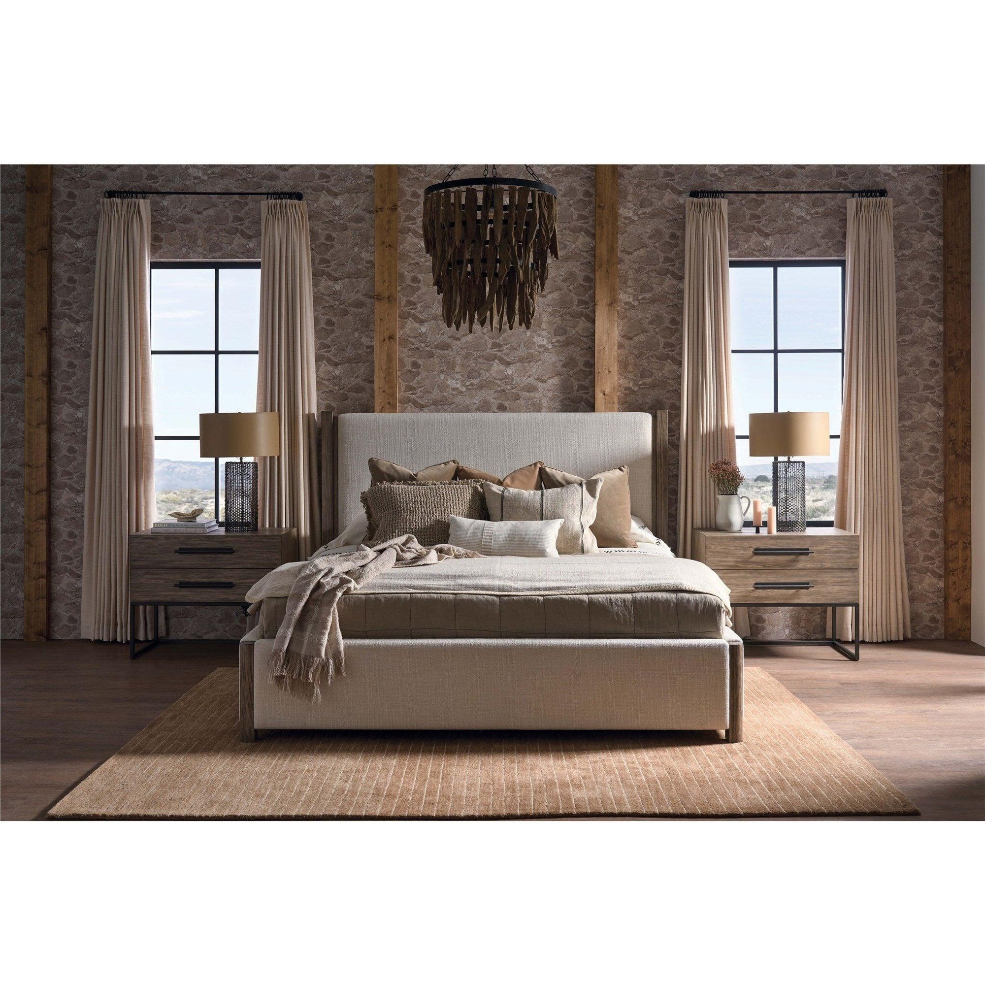 Dwell Latte Upholstered Bed Queen