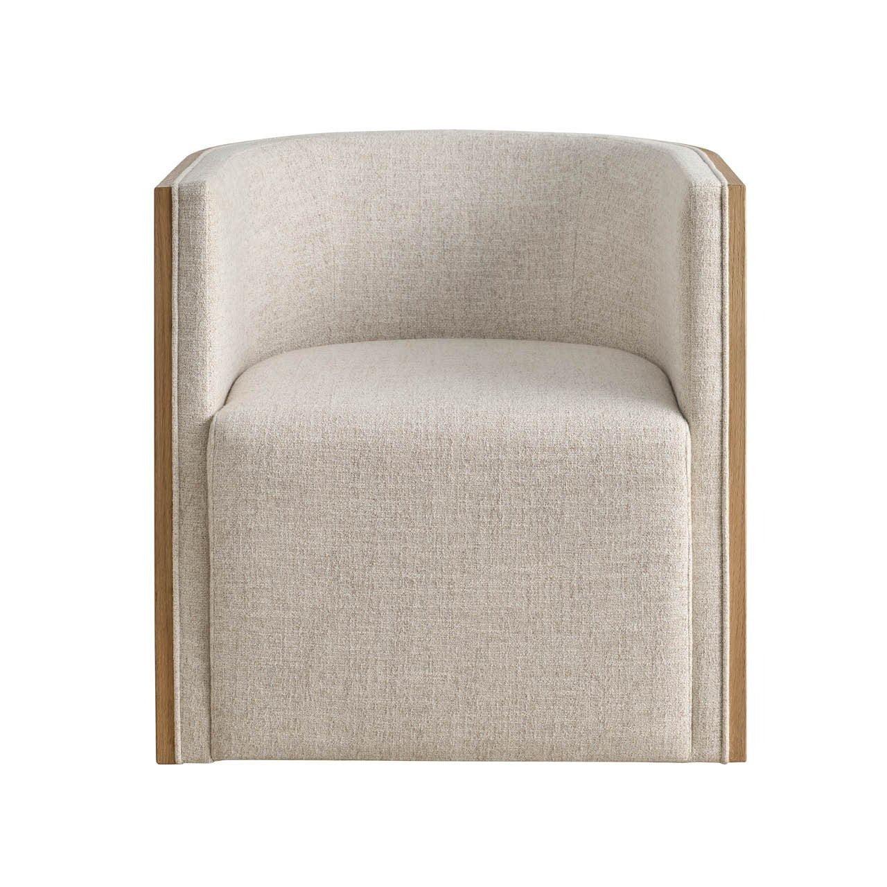 Tanner Natural Oak Swivel Club Chair